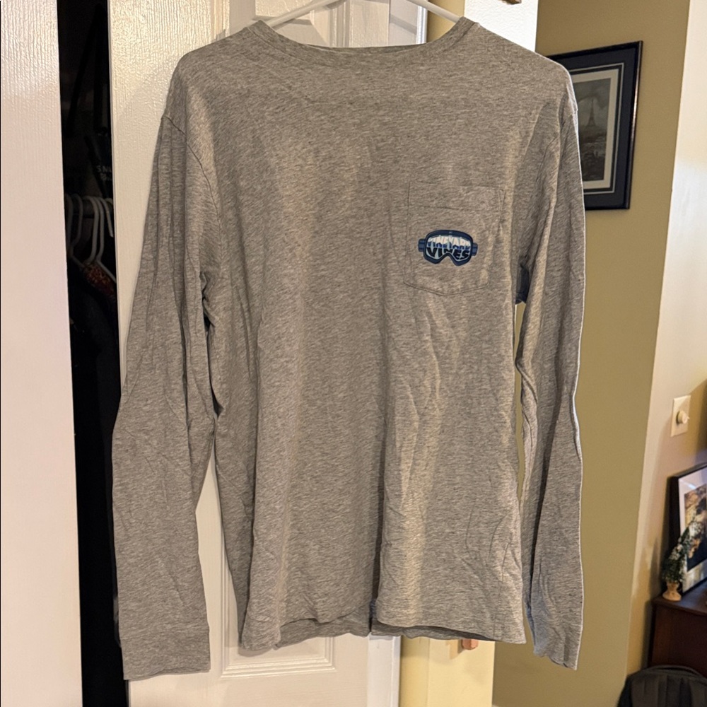 Vineyard Vines Gray Long Sleeve Kids Tee